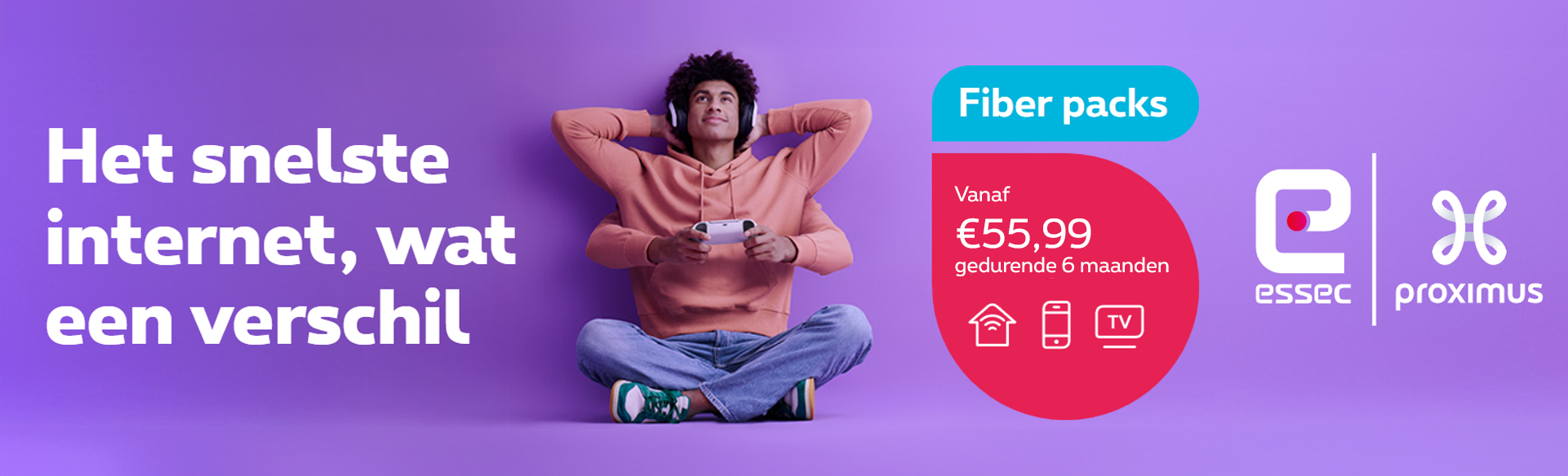 Essec - Proximus Flex+ Promo 6 maanden korting