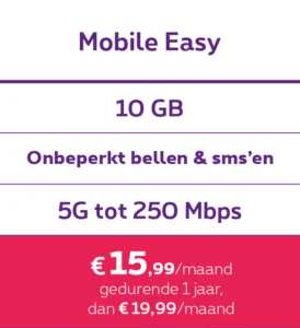 Essec - Proximus Mobile Easy Promo 1 jaar korting