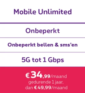 Essec - Proximus Mobile Unlimited (onbeperkt) Promo 1 jaar korting